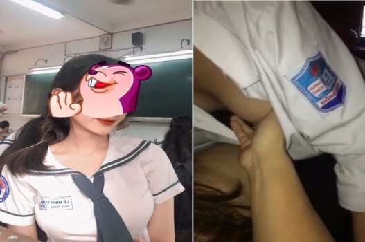 Nữ sinh xuất sắc trong những khoảnh khắc nồng nàn bên bạn học